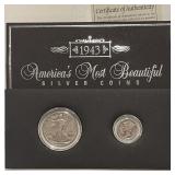1943 Set W.L. Half & Mercury Dime