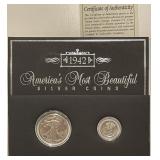 1942 Set W.L. Half & Mercury Dime