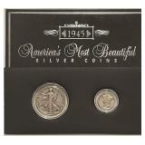 1945 Set W.L. Half & Mercury Dime