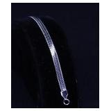 STERLING SILVER HERRINBONE BRAID BRACELET