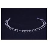STERLING SILVER & MARCASITE INDIAN PAYAL ANKLET