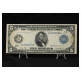 1913 HORSEBLANKET $5.00 US NOTE