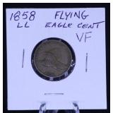 1858 LL FLYING EAGLE CENT VF