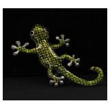 BEAUTIFULLY ENAMLED GECKO BROOCH BY AJMC