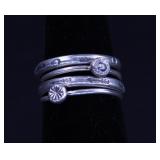 SOUTHWESTERN SILVERSMITH 4 RING STACK STERLING