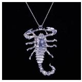 SCORPION PENDANT AND BALL CHAIN ALL IN STERLING