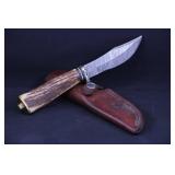 COLT DAMASCUS FIXED BLADE KNIFE