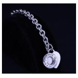 TIFFANY & CO ENGRAVEABLE HEART AND TOGGLE BRACELET