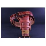 WESTERN STYLE LEATHER REVOLVER HOLSTER BELT