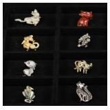 CATS AND MORE CATS, VINTAGE COLLECTION OF BROOCHES