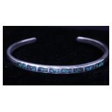 INLAID TURQUOISE BRACELET IN STERLING