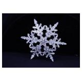 VINTAGE SNOW FLAKE & IRRIDESCENT RHINESTONE BROOCH