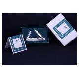 BARLOW TWO BLADE PEN KNIFE NEW IN BOX EAGLE SCENE