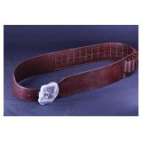 LEATHER SHOTGUN SHELL BANDOLEER BELT 12 GA SIZE XL