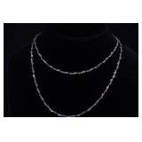 32' GOLD WASHED STERLING HEART LINK SINGLE CHAIN