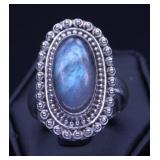 MOONSTONE RING IN STERLING
