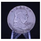 1957 P FRANKLIN HALF DOLLAR 90% SILVER
