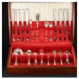 WOOD ROSE SILVERPLATE SERVICE