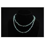 AUGUA MARINE NATURAL NUGGET NECKLACE STERLING