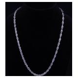 MILOR ITALY 24' SPIRAL LINK CHAIN MARKED 925 - 5MM