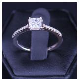 TWO TONE ROSE GOLD WASH & STERLING CUBIC ZIRCONIA