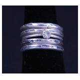 5 RING STACKER SET SOUTHWESTERN SILVERSMITH 925