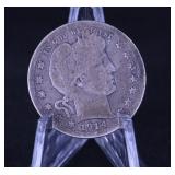 1914 D BARBER QUARTER 90% SILVER