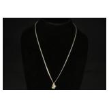 SILVER NUGGET ON STERLING CHAIN