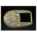 STERLING AND CORAL BUCKLE