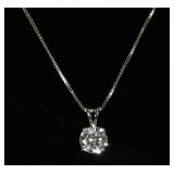 PLATINUM & LAB GROWN DIAMOND PENDANT NECKLACE