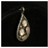 MOONSTONE AND STERLING PENDANT