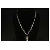 GRIM REAPER PENDANT AND CHAIN IN STERLING