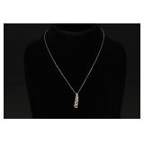 ITALY ROSE GOLD STERLING BOX CHAIN AND PENDANT