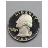 1984-S Clad Proof Washington Quarter