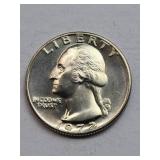 Mint State 1972 Washington Quarter
