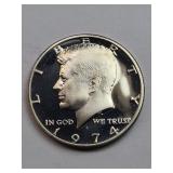 1974-S Clad Proof Kennedy Half Dollar