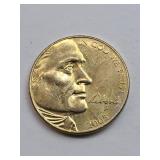 Gold Plated 2005 Jefferson Nickel