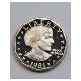 1981-S Proof Susan B. Anthony Dollar