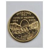 Gold Plated 2003 Washington Quarter