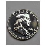 Silver 1961 Proof Franklin Half Dollar