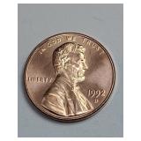 Mint State 1992-D Lincoln Penny
