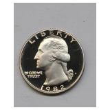 1982-S Clad Proof Washington Quarter