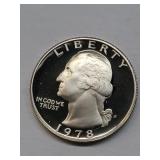 1978-S Clad Proof Washington Quarter