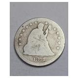 Silver 1877 Seated Liberty Quarter