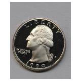 1990-S Clad Proof Washington Quarter