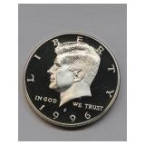 1996-S Clad Proof Kennedy Half Dollar