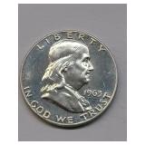 Silver 1963 Proof Franklin Half Dollar