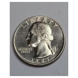 Uncirculated 1987 Washington Quarter