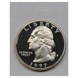 1997-S Clad Proof Washington Quarter