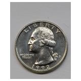 BU 1992-D Washington Quarter